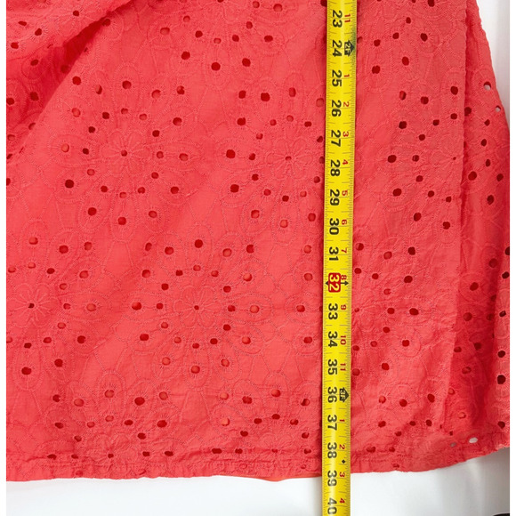 Lane Bryant Womens Embroidered Eyelet Peasant Dress 26/28 Mini Crochet Boho - Picture 10 of 10